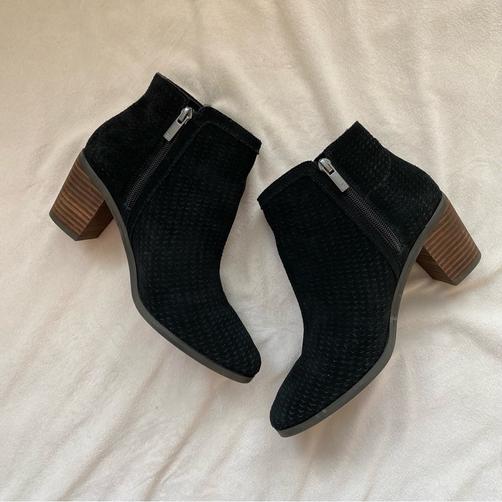 Lucky Brand Booties with Wooden Heel Size 8